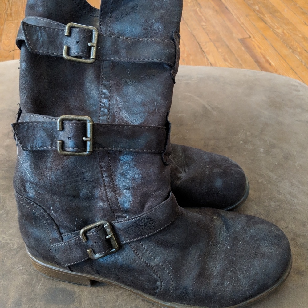 Brown Biker Boots